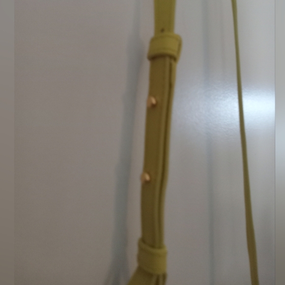 Bottega Veneta The Point Triangle Yellow Mustard Calf Leather Small Crossbody - Picture 5 of 12